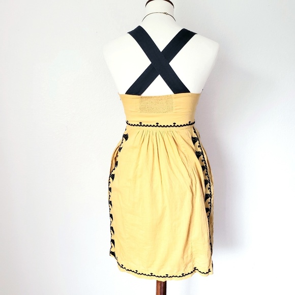 SALE Floreat Iris mustard embriodered dress - Picture 5 of 6